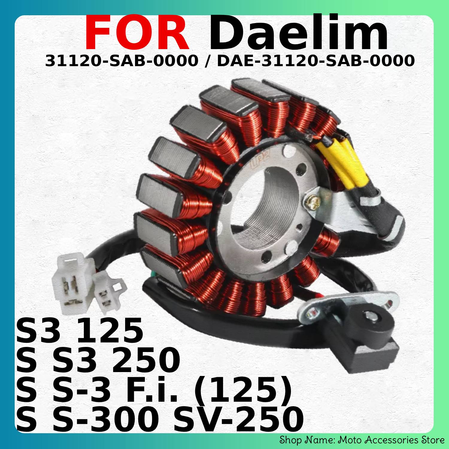 Motorcycle Stator - Статор мотоцикла, катушка магнето-генератора для Daelim